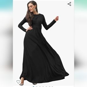 Long Sleeve Black Maxi Dress